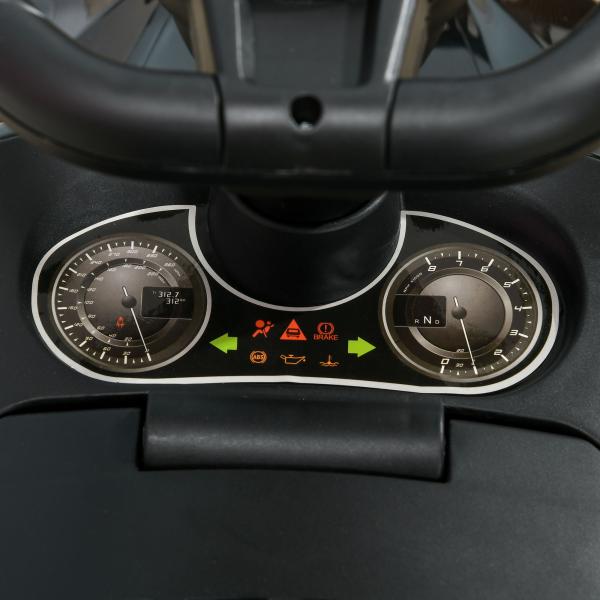 Carro Andador para Crianças com Faróis Música Buzina Volante Compartimento de Armazenamento 63,5x28x36 cm Preto