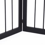 Barreira de Segurança Dobrável de 3 Painéis Portátil para Animais de Estimação 160x76 cm para Portas Escadas Corredores Marrom escuro