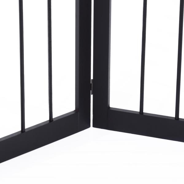 Barreira de Segurança Dobrável de 3 Painéis Portátil para Animais de Estimação 160x76 cm para Portas Escadas Corredores Marrom escuro