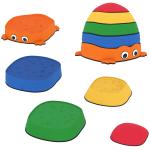 Conjunto de Pedras de Equilíbrio Empilháveis para Crianças de 5 Peças com Forma de Rã e Antiderrapantes Multicolor