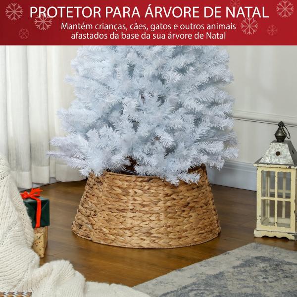 Base para Árvore de Natal 60 cm em Jacinto - de - Água Entrançado à Mão Natural