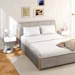Conjunto de 2 Mesas de Cabeceira de Parede Mesas de Cabeceira Flutuantes com 1 Gaveta para Quarto 40x30x15 cm Branco