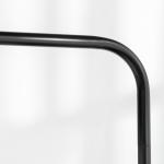 Candeeiro de Pé Moderno Lâmpada E27 Máx. 40W com Ecrã de Linho e Interruptor de Pé 64x38x163,5cm Branco e Preto