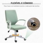 Cadeira de Escritório Ergonómica Giratória e com Altura Ajustável e Suporte Lombar 62x69x92 - 100 cm Verde