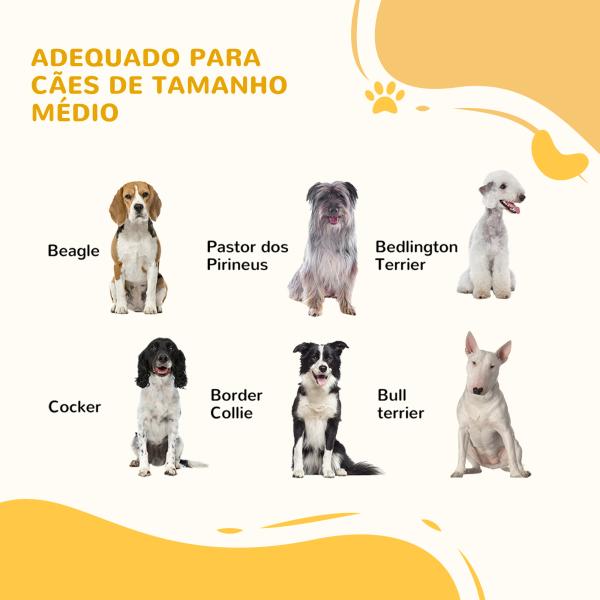 Barreira para Cães de Aço Barreira de Segurança para Animais de Estimação Dobrável de 3 Painéis Duplo Fechamento 206x90 cm Branco