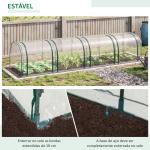 Estufa para Jardim Estufa Pequena para Cultivo de Plantas com 4 Janelas 395x100x80 cm Transparente e Verde