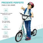 trotinete para crianças acima de 5 anos Guiador ajustável Rodas infláveis 135x58x88 - 94 cm Azul