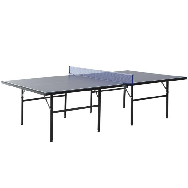 Mesa Dobrável de Ping Pong com Rede 152,5x274x76cm Tênis de Mesa e Material em Aço e MDF na cor Azul