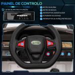 Carro Elétrico SUV Infantil 12V com 2 Motores Controlo Remoto Faróis Buzina Bluetooth Música USB e Abertura de Porta 3 - 5km/h 110x68x52cm Branco