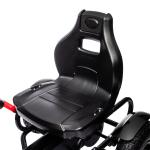 Kart a Pedais para Crianças com Assento Ajustável Pneus de Goma Travão de Mão para Crianças de 5 - 12 Anos 121x58x61 cm Branco