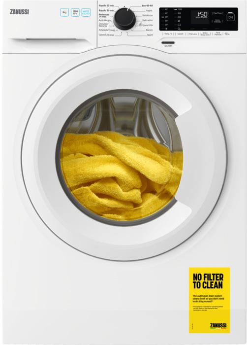 Máquina de Lavar Roupa 9Kg 1200RPM ZWF922E4W2 (Branco) - ZANUSSI