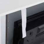 Lareira Elétrica 1800 - 2000W com Controle Remoto Chama Ajustável Termostato Temporizador Semanal e Proteção contra Superaquecimento 113x26,6x87,5cm Branco