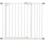 Barreira de Segurança para Cães 74 - 94 cm com Extensão, Montagem por Pressão e Bloqueio Duplo, Branco