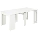 Mesa de Jantar Extensível para 4 - 6 Pessoas com Lateral Abatível Mesa Auxiliar Multifuncional 180x85x75cm Branco