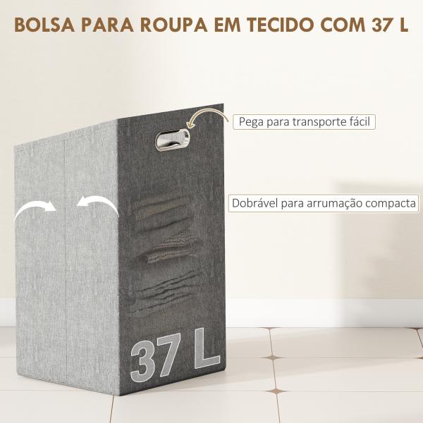 Armário para Roupa de Bambu Móvel Auxiliar para Casa de Banho 40x30x95 cm com 2 Prateleiras Abertas Cesto Amovível Madeira