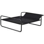 Cama Elevada para Cães Respirável para Cães Pequenos 91x69x29 cm Tecido de Textilene Apoio de Cabeça Preto