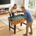 Mesa multijogos 4 em 1 com matraquilhos, bilhar, hóquei de mesa e ping - pong para crianças e adultos 107x61x84,5 cm natural