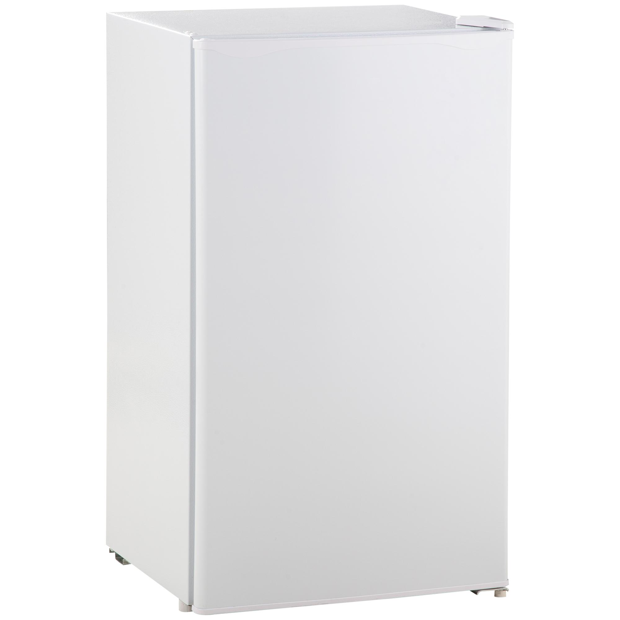 Mini Frigorífico 91 L com Congelador, Frigorífico Silencioso, Frigorífico Pequeno para Colocar Sob Bancada com Temperatura Regulável e Porta Reversível, Prateleiras Ajustáveis, Branco