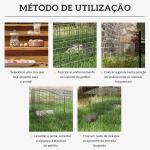 Armadilha para Animais Vivos Dobrável 81x26x34,5 cm Gaiola de Captura com Porta e Alça para Coelhos Roedores Prata