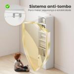 Estante de 6 Níveis Estante para Livros com Prateleiras Ajustáveis e Armário Estante Moderna 40x30x156 cm Branco