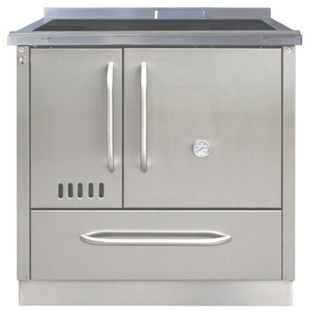 Fogão a Lenha Aquila Inox c/ Tampo de Vidro - ALPIS