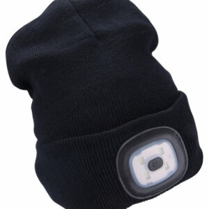 Gorro c/ Lanterna USB (Preto) - TRIZAND