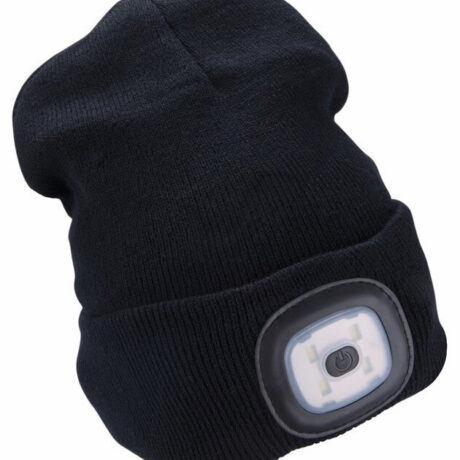 Gorro c/ Lanterna USB (Preto) - TRIZAND
