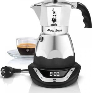 Cafeteira Italiana Easy Timer 6 (Preto/Inox) - BIALETTI