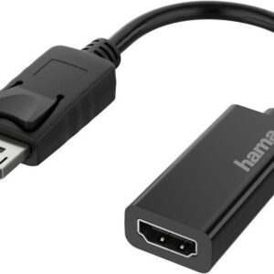Adaptador de V?deo DisplayPort Macho - HDMI F?mea (Preto) - HAMA