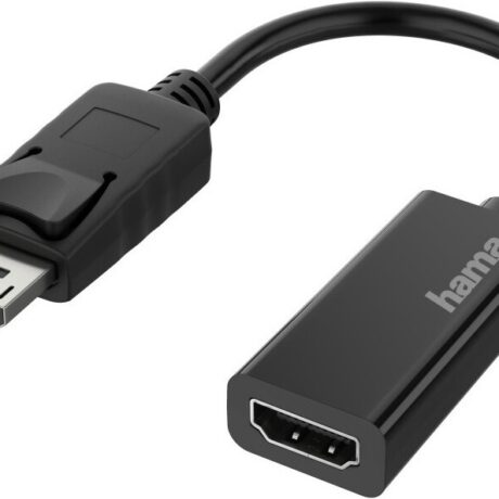 Adaptador de Vídeo DisplayPort Macho - HDMI Fêmea (Preto) - HAMA