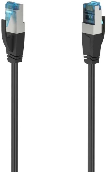 Cabo de Rede Cat6a S/FTP Preto (3 mts) - HAMA