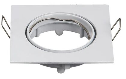 Aro Quadrado Ajust?vel em Branco p/ Lampadas MR16-GU10