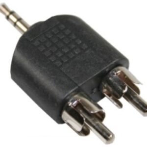 Ficha Adaptadora 2x RCA Macho - Jack 3,5mm Macho Stereo