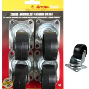 Pack 4x Rodas 4x 50mm (Preto)