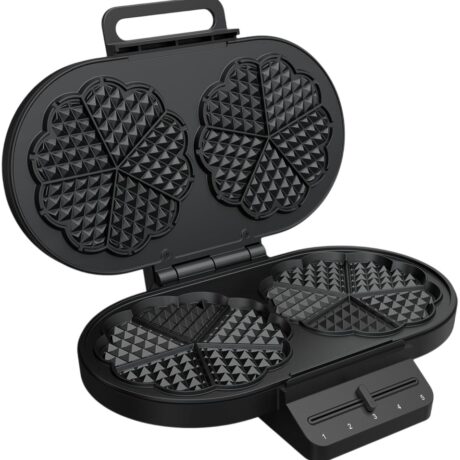 Máquina de Waffles Coração 1200W (Preto) - PRINCESS
