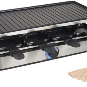 Grelhador Raclette 8 Grill Deluxe 1400W (Preto/Inox) - PRINCESS