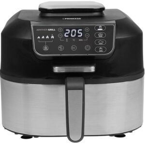 Fritadeira/Grelhador Air Fryer 5,6L 1760W (Preto/Prateado) - PRINCESS