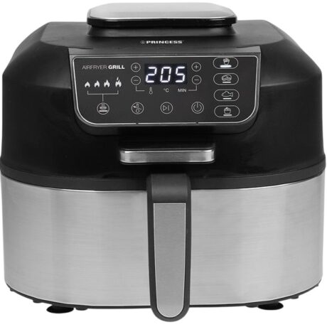 Fritadeira/Grelhador Air Fryer 5,6L 1760W (Preto/Prateado) - PRINCESS