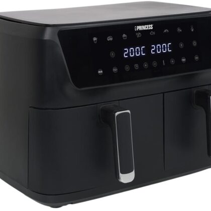 Fritadeira Dupla Air Fryer 11L 2700W (Preto) - PRINCESS