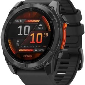 Smartwatch Fenix 8 51mm Amoled Silicone (Cinzento Ard?sia c/ Bracelete Preta em Silicone) - GARMIN