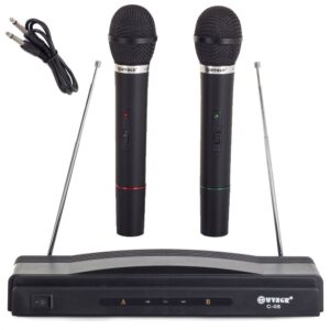 Central 2 Microfones M?o VHF 2 Canais s/ Fios