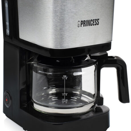 Máquina de Café de Filtro 600W 0,75L (Inox/ Preto) - PRINCESS