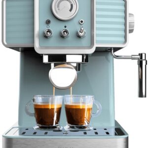 Máquina de Café Espresso 20 Tradizionale 1350W (Azul Claro) - CECOTEC