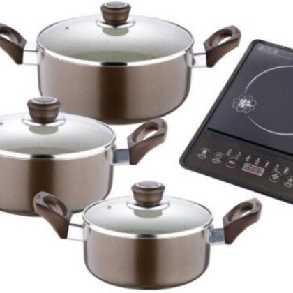 Conjunto de Cozinha Fiona 3 Peças + Placa de Indução - BERGNER