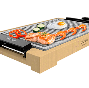 Grelhador Tasty&Grill 2000 Bamboo LineStone 2000W (Preto) - CECOTEC