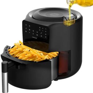 Fritadeira Air Fryer Rain 5.5L 1550W c/ Pulveriza??o de ?leo Autom?tico - CECOTEC