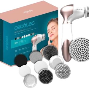 Escova Facial Facecare Totalclean 9-EM-1 (Branco/Rosa Dourado) - CECOTEC
