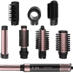 Modelador de Cabelo Bamba CermicCare 8-EM-1 AirGlam (Preto) - CECOTEC
