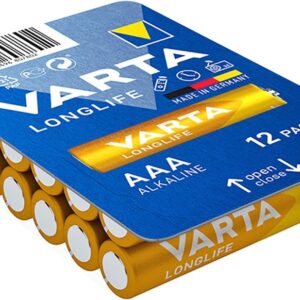 Pack 12x Pilhas Alcalinas LongLife LR03 AAA 1,5V - VARTA