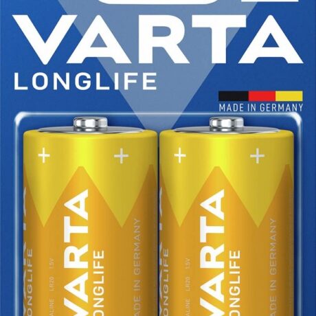 Blister 2x Pilhas Alcalinas LongLife D LR20 1,5V - VARTA